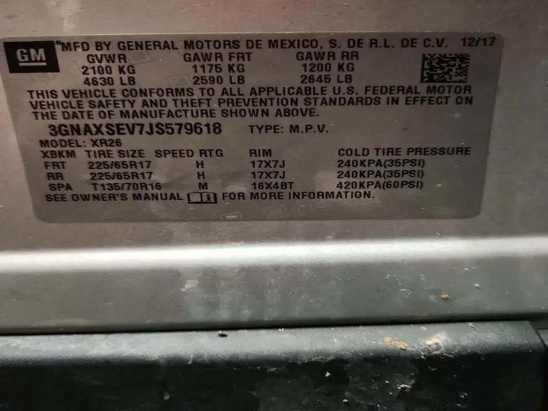 2018 CHEVROLET EQUINOX LT  