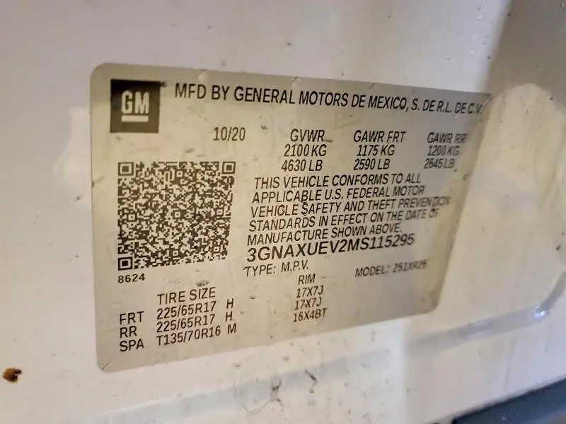 2021 CHEVROLET EQUINOX LT  