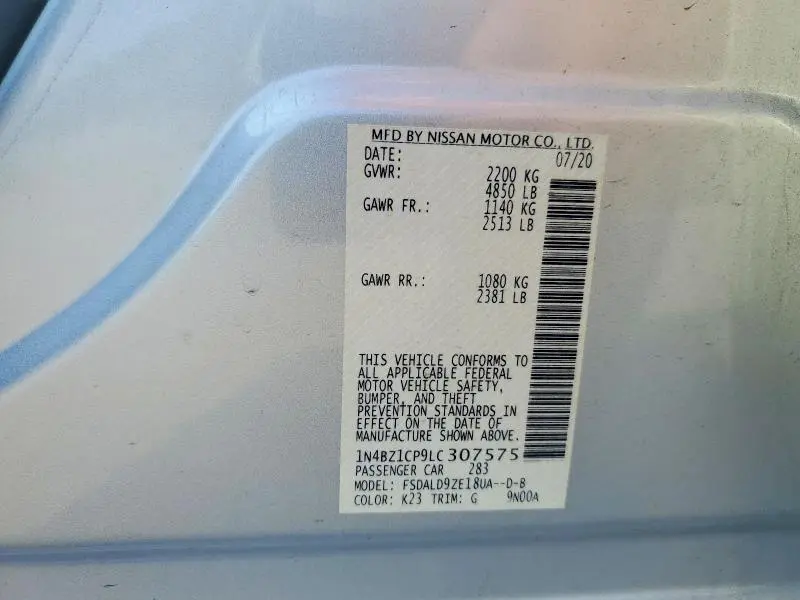 2020 NISSAN LEAF SV PLUS  