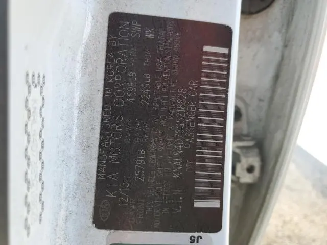 2016 KIA CADENZA LUXURY  