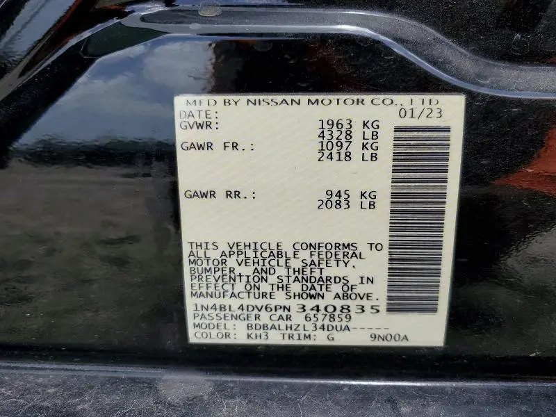 2023 NISSAN ALTIMA SV  