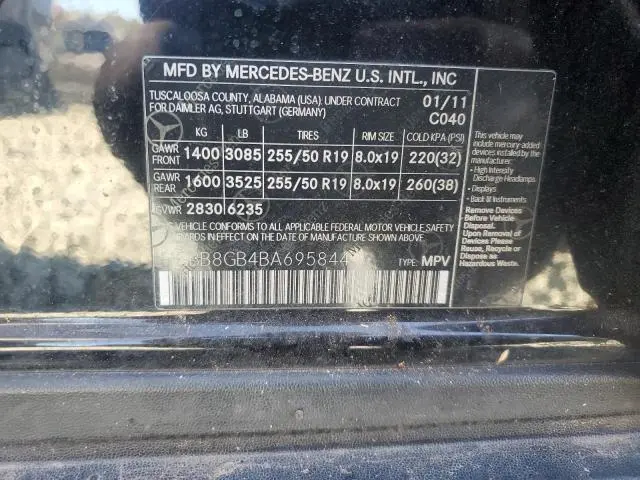 2011 MERCEDES-BENZ ML 350 4MATIC  