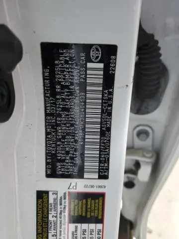 2017 TOYOTA CAMRY LE  