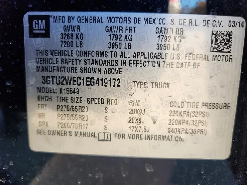 2014 GMC SIERRA K1500 DENALI  