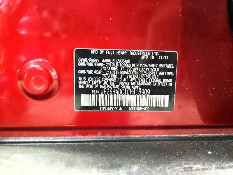2012 SUBARU FORESTER 2.5X PREMIUM  
