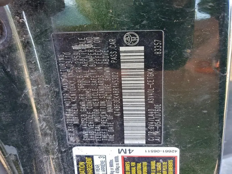 2011 TOYOTA CAMRY   