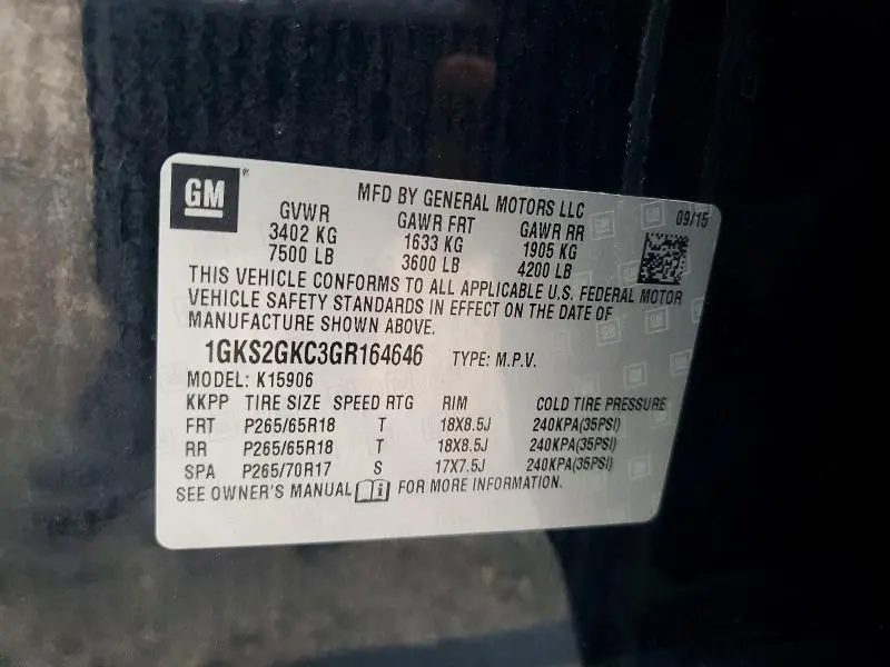 2016 GMC YUKON XL K1500 SLT  