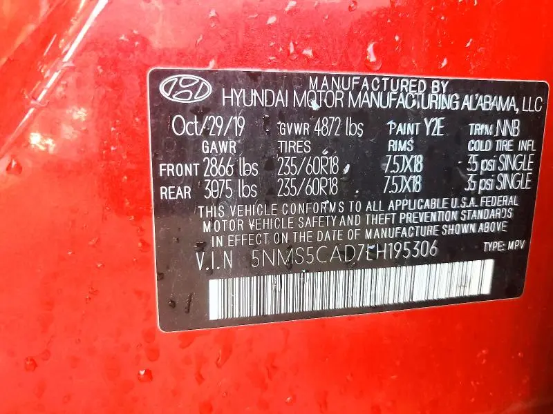 2020 HYUNDAI SANTA FE LIMITED  