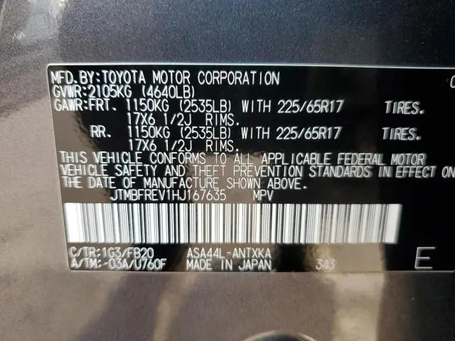 2017 TOYOTA RAV4 LE  