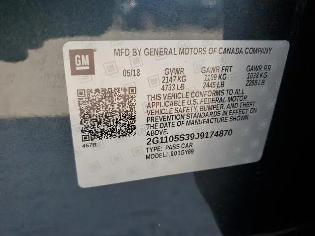 2018 CHEVROLET IMPALA LT  