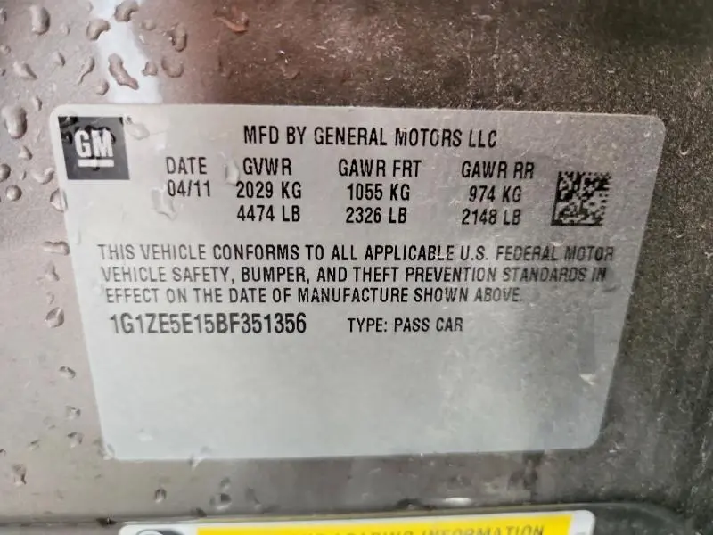 2011 CHEVROLET MALIBU LTZ  