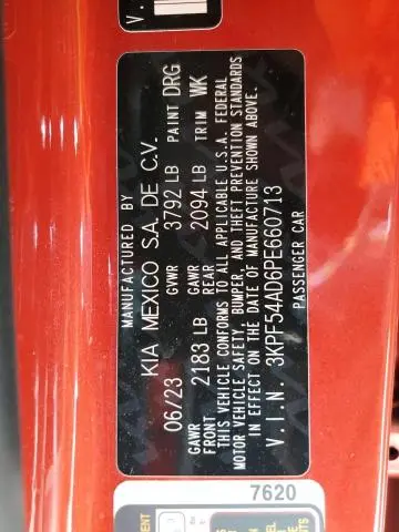 2023 KIA FORTE GT LINE