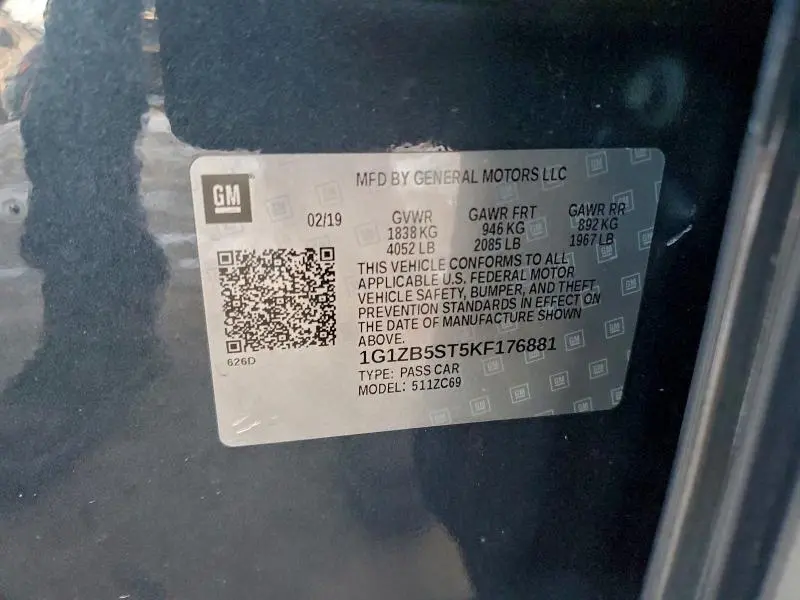 2019 CHEVROLET MALIBU LS  