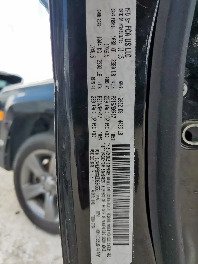 2016 JEEP PATRIOT SPORT  