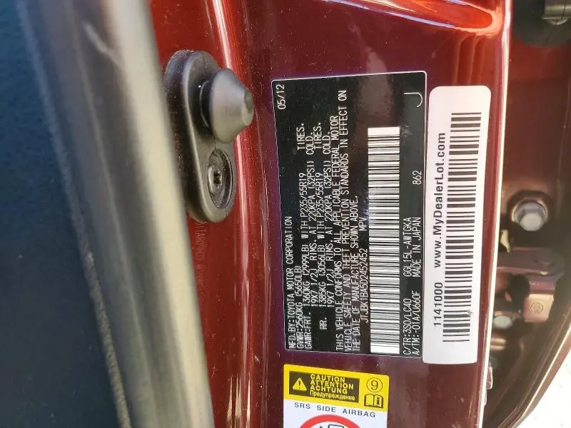 2013 LEXUS RX 350 BASE  