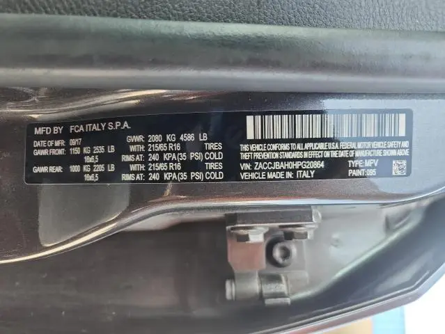 2017 JEEP RENEGADE SPORT  