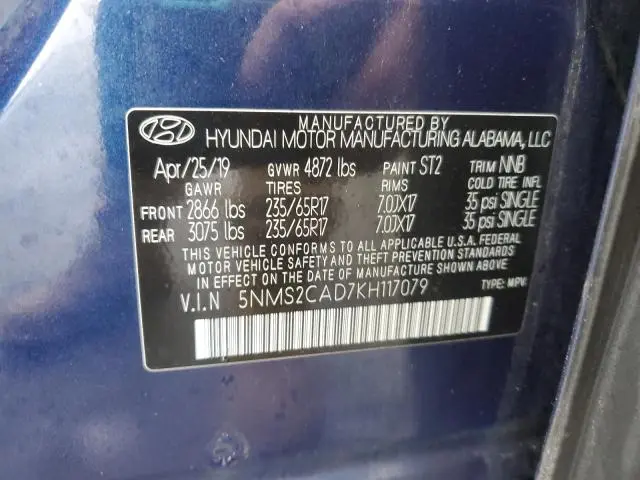 2019 HYUNDAI SANTA FE SE