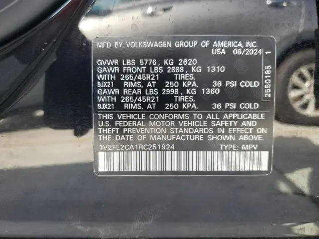 2024 VOLKSWAGEN ATLAS CROSS SPORT SEL PREMIUM R-LINE  