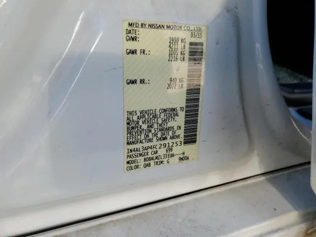 2015 NISSAN ALTIMA 2.5