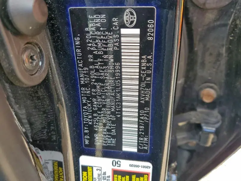 2020 TOYOTA CAMRY LE  