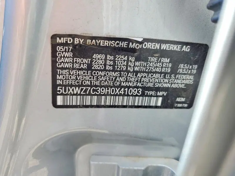 2017 BMW X3 SDRIVE28I  