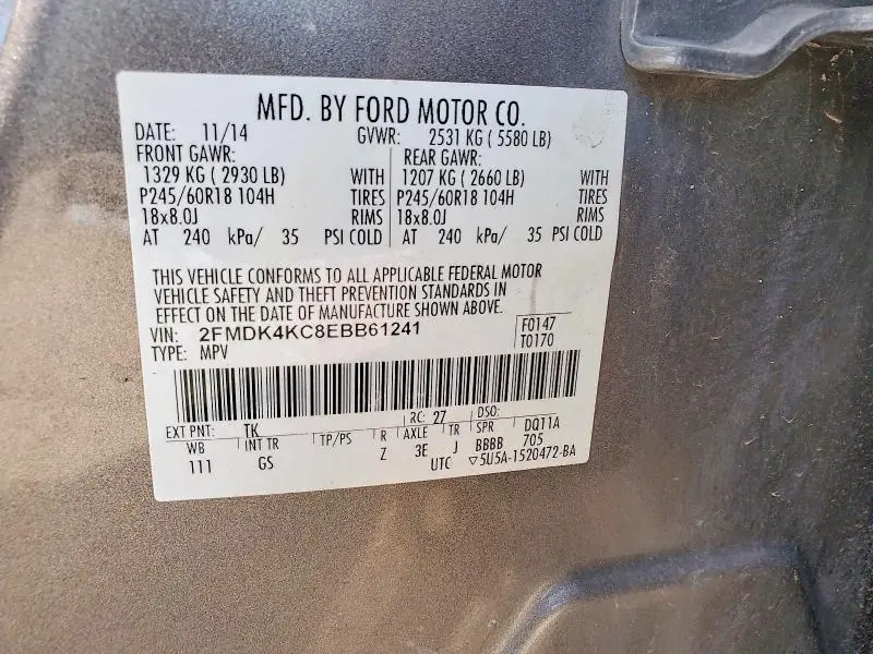 2014 FORD EDGE LIMITED  
