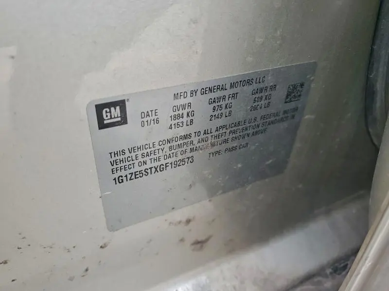 2016 CHEVROLET MALIBU LT  