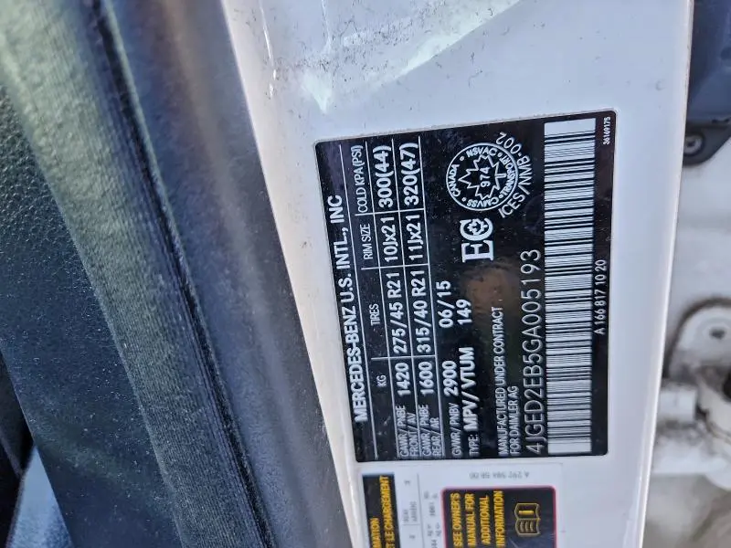 2016 MERCEDES-BENZ GLE 350D 4MATIC  