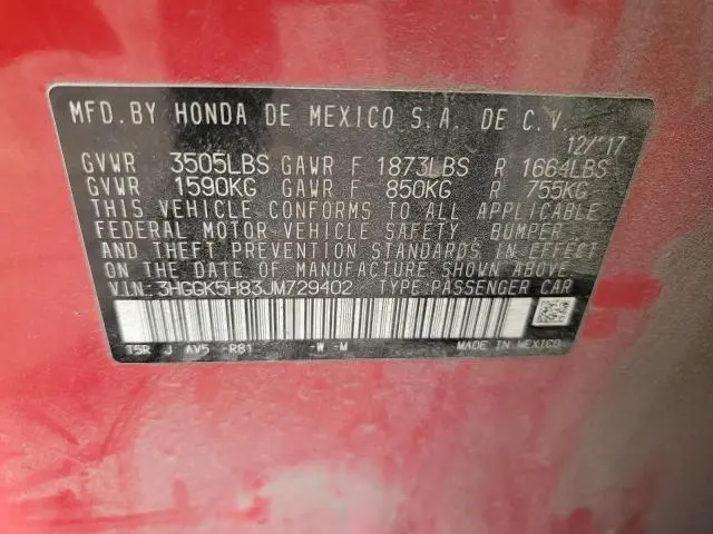 2018 HONDA FIT EX  