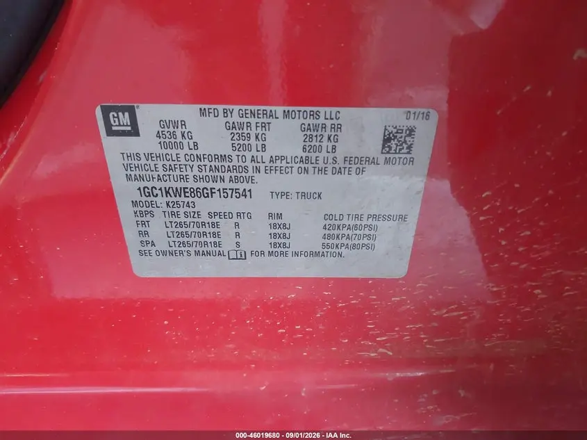 2016 CHEVROLET SILVERADO 2500HD LTZ