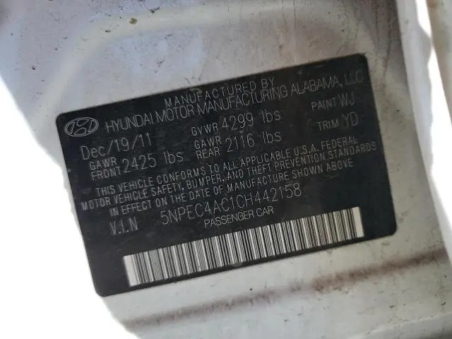 2012 HYUNDAI SONATA SE  