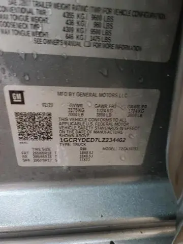 2020 CHEVROLET SILVERADO K1500 LT  