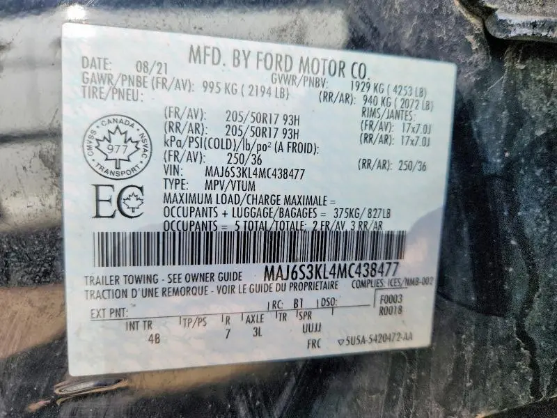 2021 FORD ECOSPORT TITANIUM  