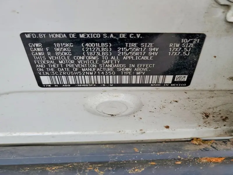 2022 HONDA HR-V EX  
