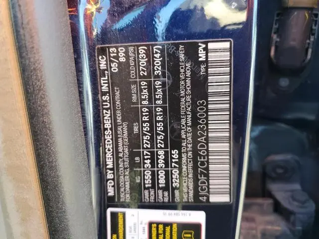 2013 MERCEDES-BENZ GL 450 4MATIC  