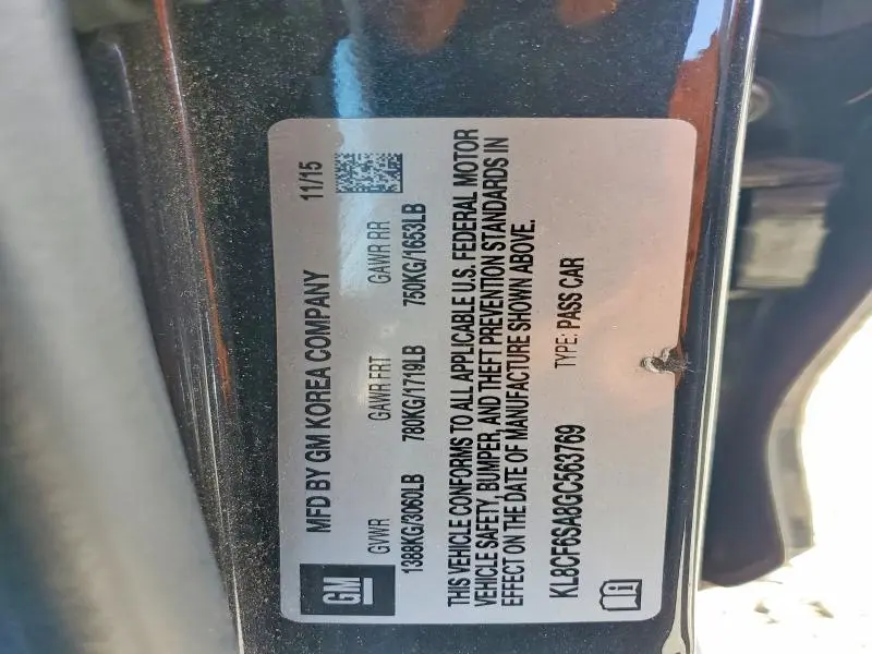 2016 CHEVROLET SPARK 2LT  