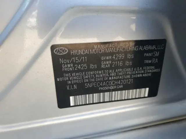 2012 HYUNDAI SONATA SE  
