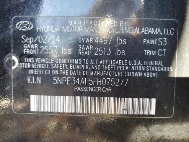 2015 HYUNDAI SONATA SPORT  