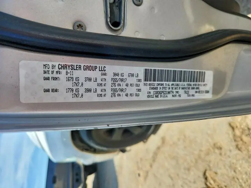 2012 DODGE RAM 1500 SLT  