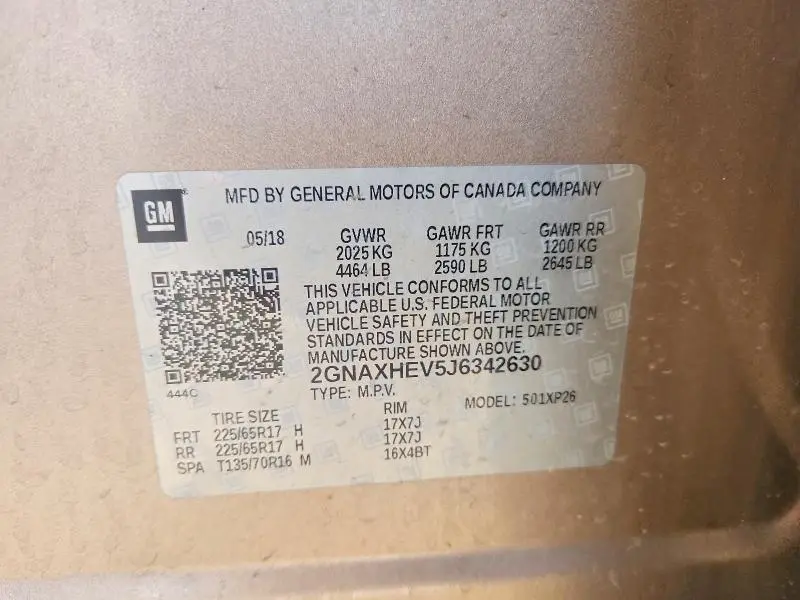 2018 CHEVROLET EQUINOX LS  