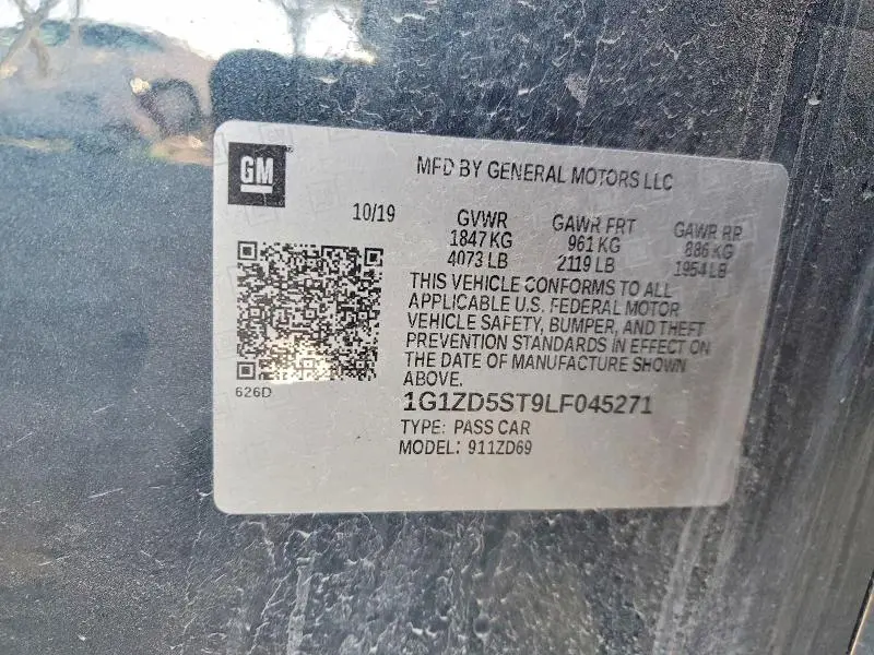 2020 CHEVROLET MALIBU LT  