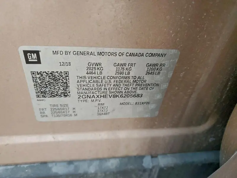 2019 CHEVROLET EQUINOX LS  