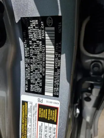 2017 TOYOTA CAMRY LE  
