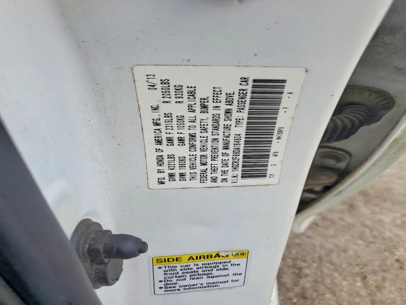 2013 HONDA ACCORD EXL  