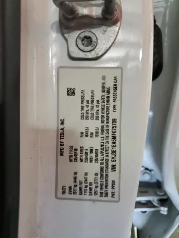 2021 TESLA MODEL 3   