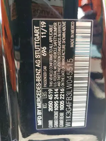 2020 MERCEDES-BENZ A 220 4MATIC  