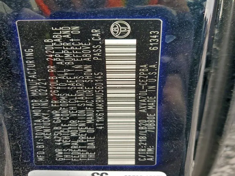 2021 TOYOTA CAMRY XSE  