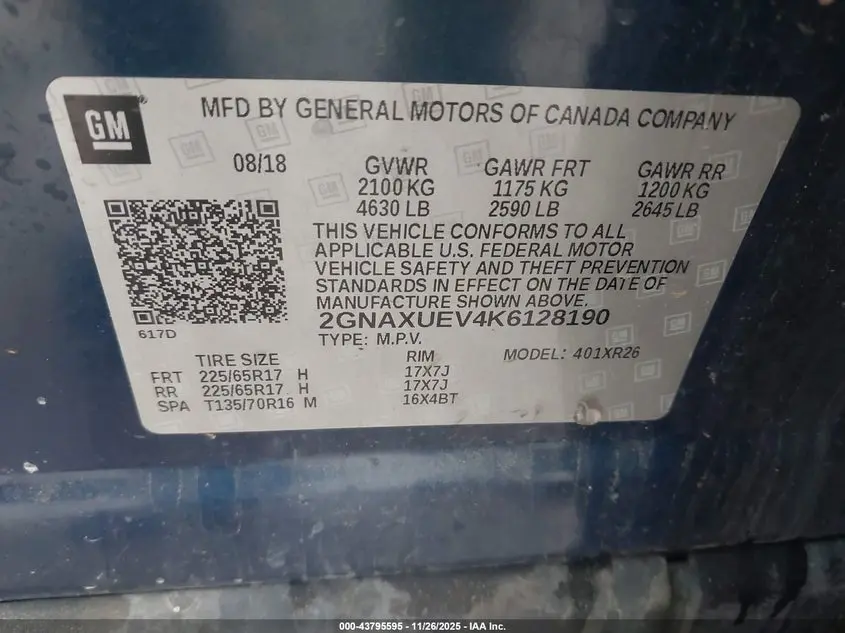 2019 CHEVROLET EQUINOX LT