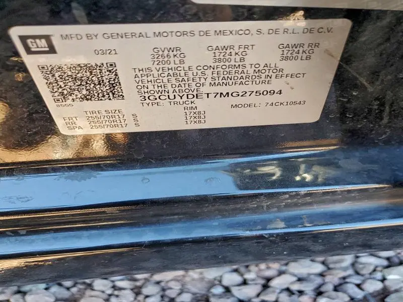 2021 CHEVROLET SILVERADO K1500 LT  