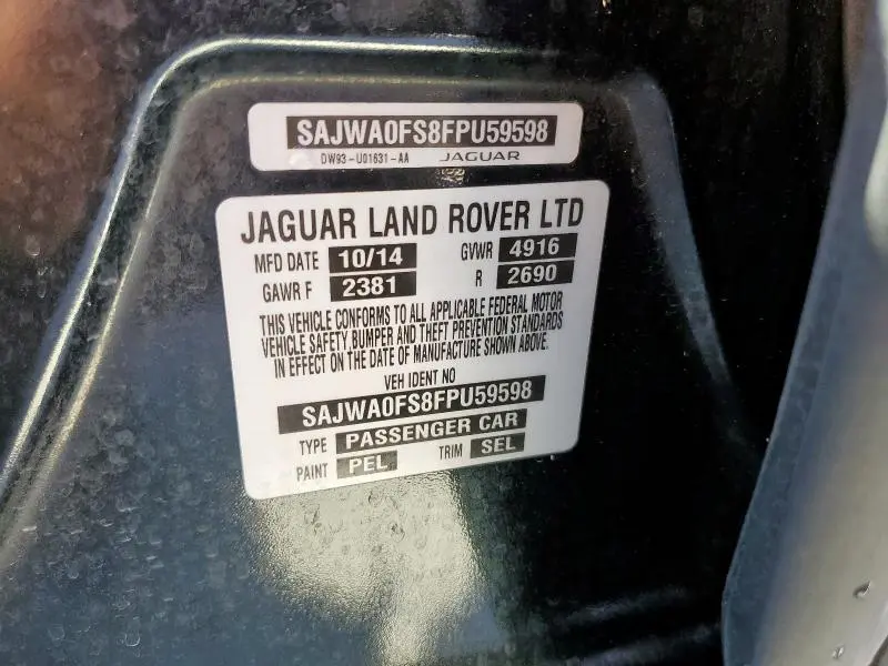 2015 JAGUAR XF 2.0T PREMIUM  